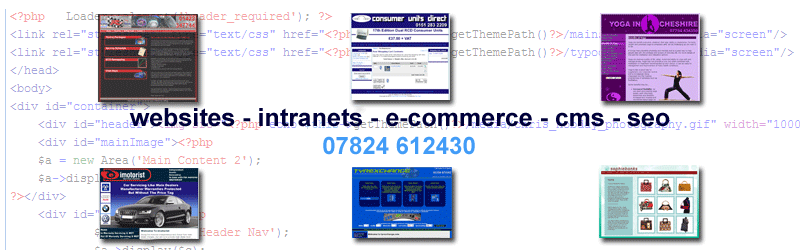 Samples of the high quality websites Michael Walmsley produces